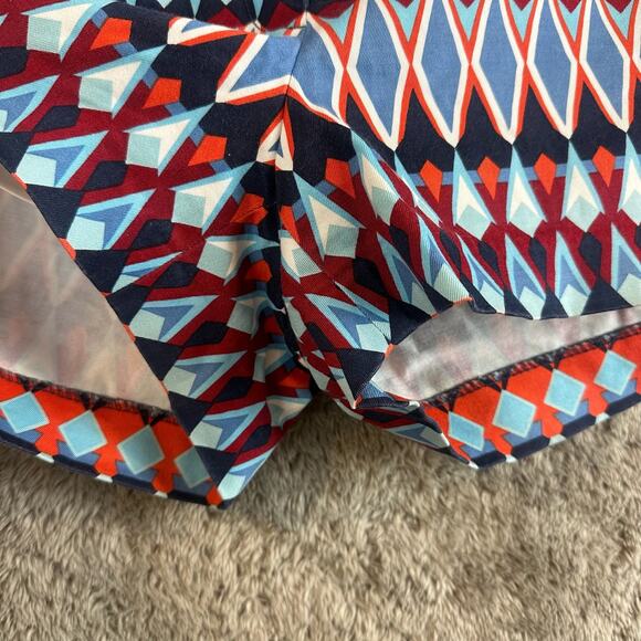 J. Crew Aztec Southwestern Diamond Print Shorts Stretch Cotton Twill 6 - Picture 4 of 7